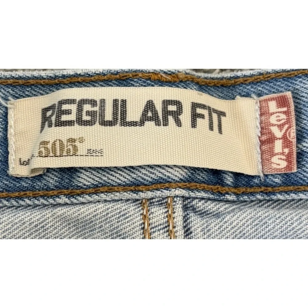 Vintage Levi's 505 Jeans Mens 40x32 Blue Regular Fit‎ Pockets Denim Light Wash
